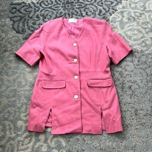 Vintage Apart Slit Blazer Pink 14